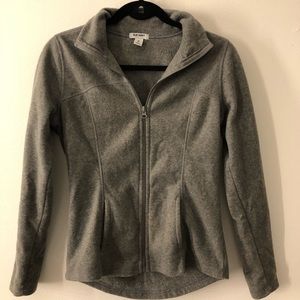Gray fleece zip up